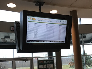 Kapsling från Armagard för digital skyltning utomhus för busshållplatser