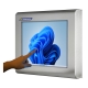 HMI-display i rostfri IP65-panel, höger vy