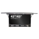 Öppen, framåtvänd 42" IP65 rostfritt stål LCD-skärm med installerad Hisense 43E6NT
