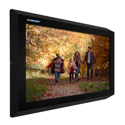 TV-skärmskydd för särskilda behov från Armagard, vy från vänster